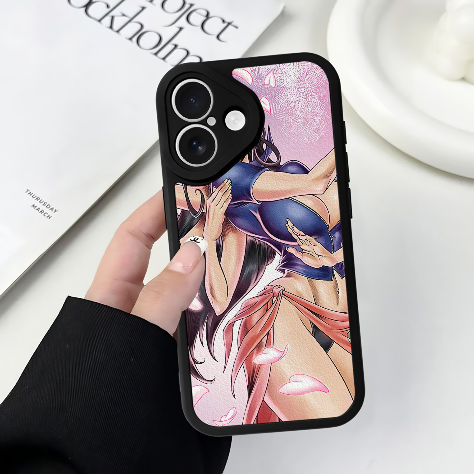 （画像用） ワンピース ONE PIECE 【iPhone 16シリーズ対応】シリコンスマホケース（レザー調） 材質：シリコン